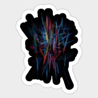abstract color sticks Sticker